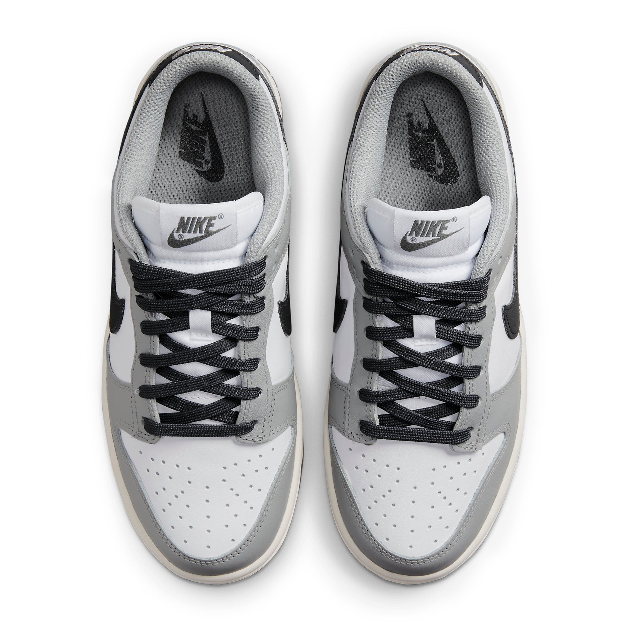 Top down view of Nike Dunk Low Light Smoke Grey (W) DD1503-117